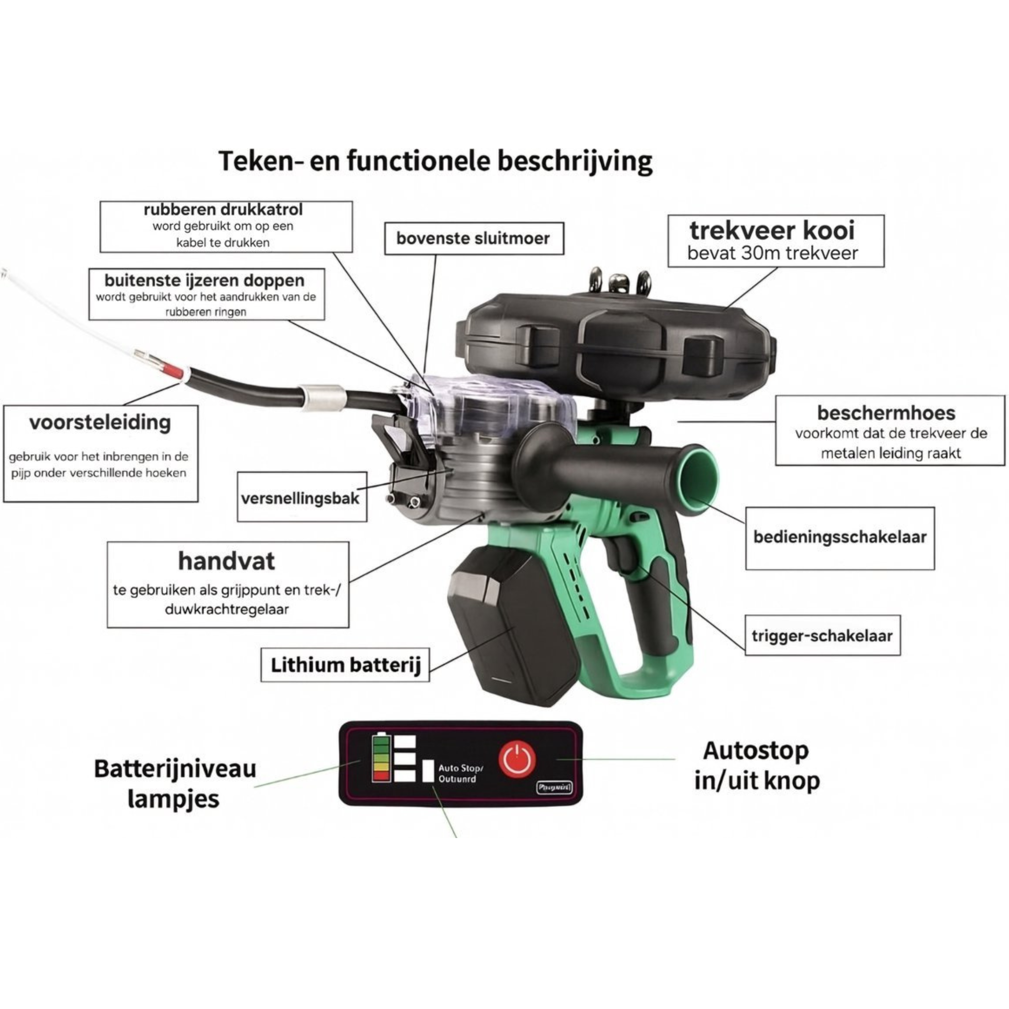 RUIBA CX-8010 Elektrische trekveermachine